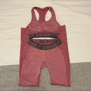 OG flex Gymshark leggings set dusty pink marl